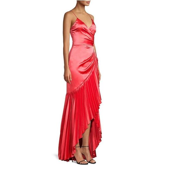Pleated Ruffle High-Low Gown 💃 - Picture 3 of 7